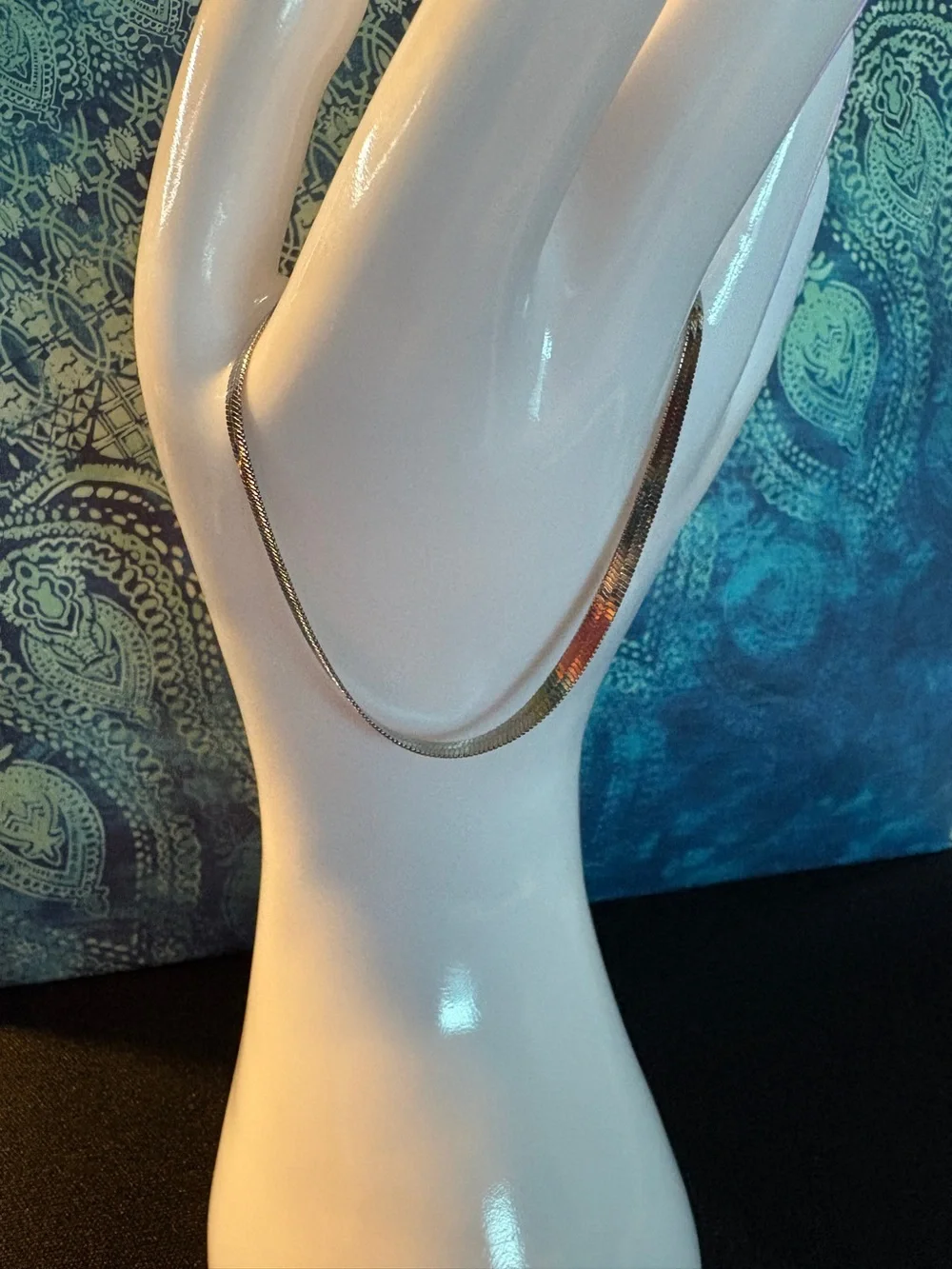 Classic Silver Herringbone Bracelet
